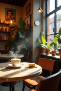 Cozy Cafe Vibes_ Golden Glow Morning Motivation