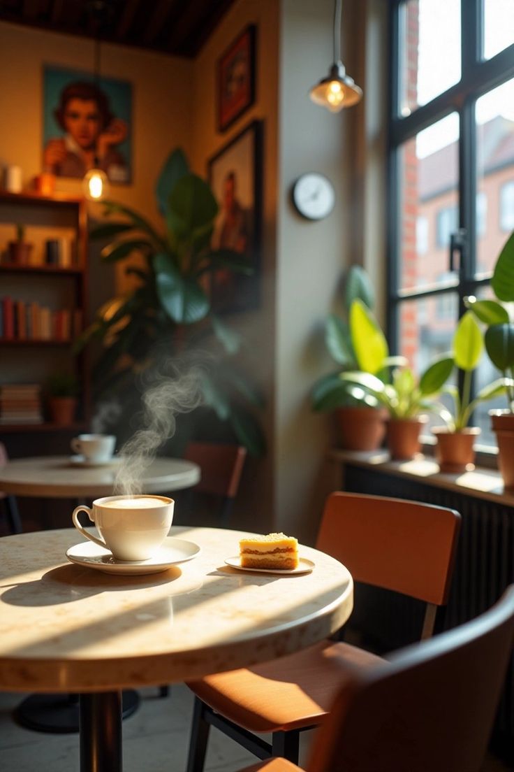 Cozy Cafe Vibes_ Golden Glow Morning Motivation
